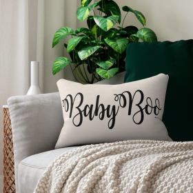 Decorative Throw Pillow - Double Sided Sofa Pillow / Baby Boo - Black/beige - 14" Ã— 20"